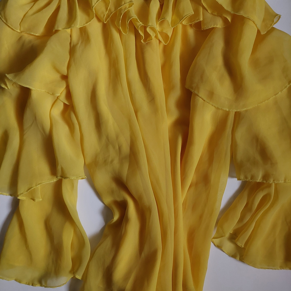 Sunshine Yellow Ruffled Blouse - Picture 10 of 10